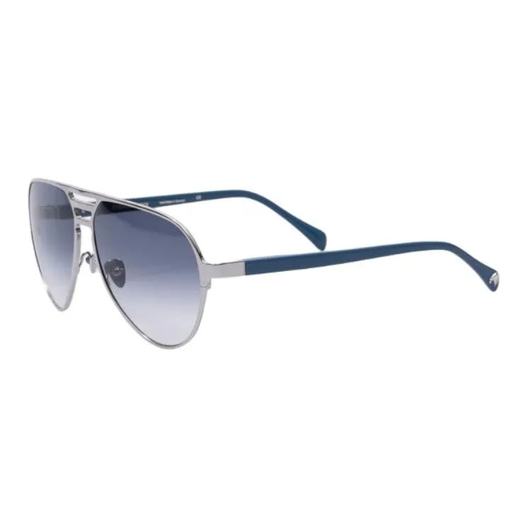 STEFANO RICCI Acetate Metal With Palladium Plating Irregular Shape Sunglasses Men's Silver-0