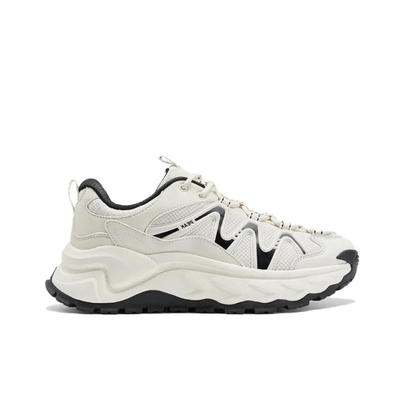 PEAK Outdoor Shoes Women's Low Top Canvas White Black-1