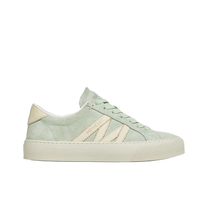 Moncler Monaco Low Top Skateboard Shoes 3cm Women's Green-1