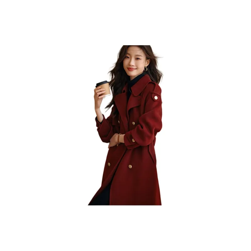 Mo Han Yi Mei Coat Women's Burgundy-0
