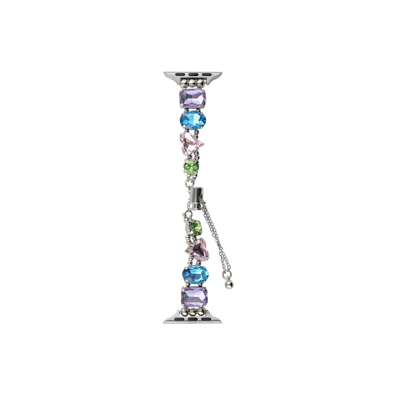 PULAISI Watch Band Apple Compatibility Multicolor Glass Material-9