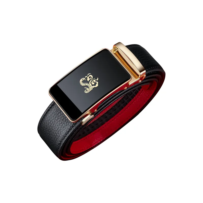 WilliamPOLO Cow Leather Leather Belts Men's 3.5cm Width-7