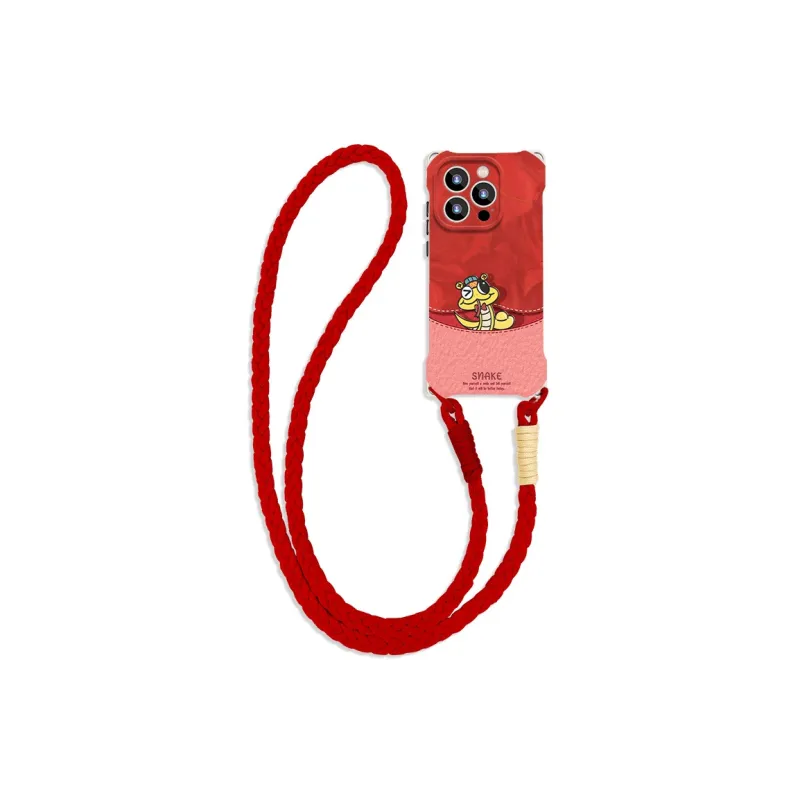 Sen Dog Silicone Material New Year Edition With Lanyard Phone Cases Compatible With IPhone 16 Pro Max/Pro/Plus/15/14/13-5