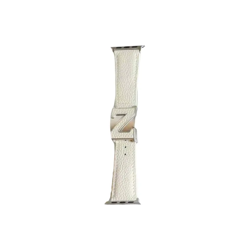 NCFCK Watch Band Apple Compatibility Cowhide Leather Material-0