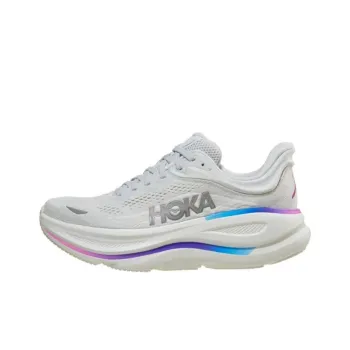 HOKA ONE ONE Bondi 9 Cosmic Grey White Mesh Women's