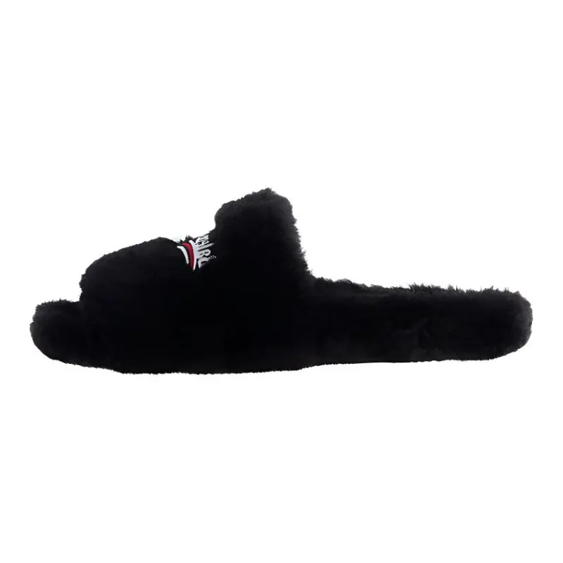 Balenciaga Furry Slippers / Home Slippers Black-0