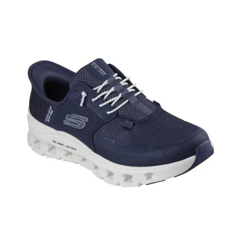 Skechers Glide Step Anti Slip Wear Resistant Low Top Casual Running Shoes Men's Blue-2