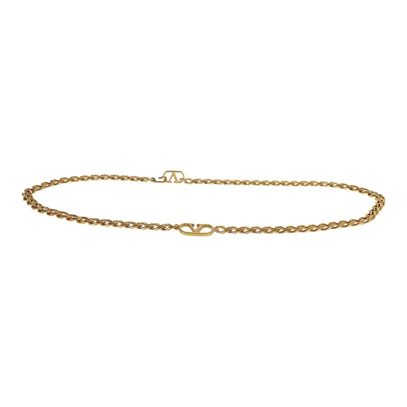 Valentino VLogo Plaque Chained Belt-1