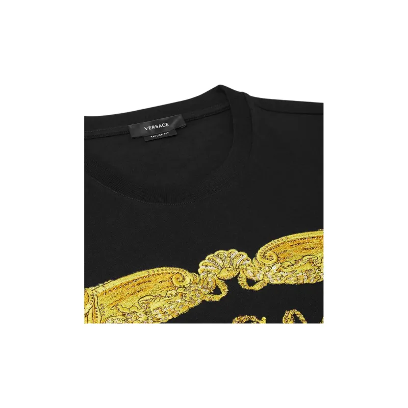 VERSACE SEASHELL BAROQUE T-Shirt Men's Black-3