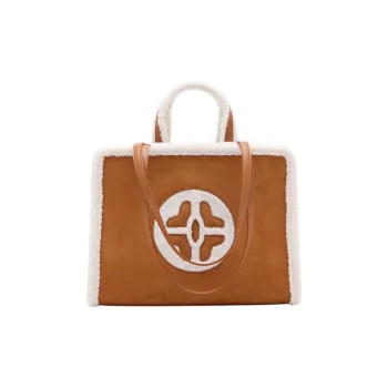 TTaG．baG Fleece Shoulder Bags Handbags Regular Women's Brown/Red
