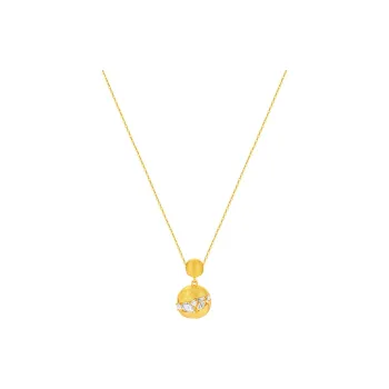 YPYN S925 Silver Necklaces Women's Gold