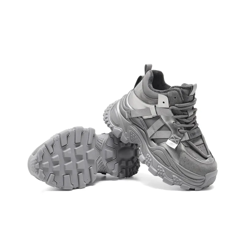 C°BANNER Wear-Resistant Mid-Top Chunky Sneakers Women's-4