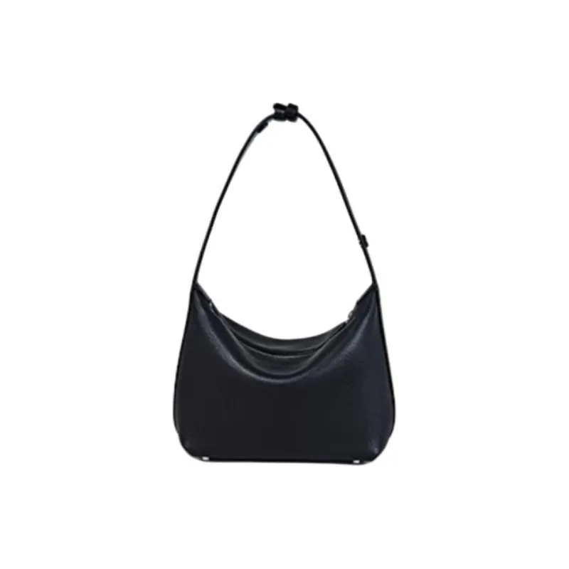 DISSONA Cow Leather One Shoulder Handbag Medium Size Women's Black/Gray/Yellow/Green-4