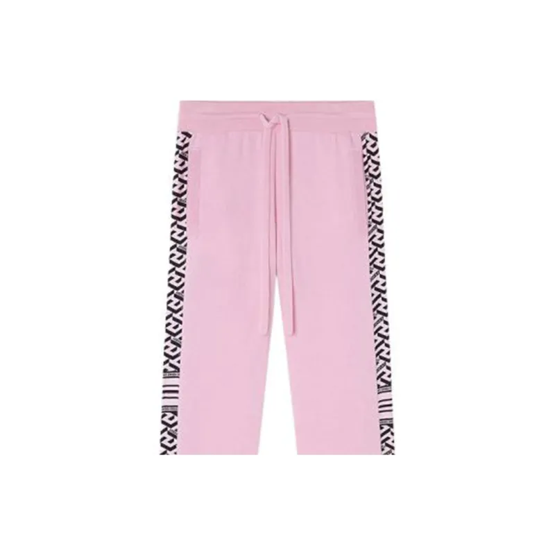 VERSACE SS22 Knitted Sweatpants Women's Pink-4