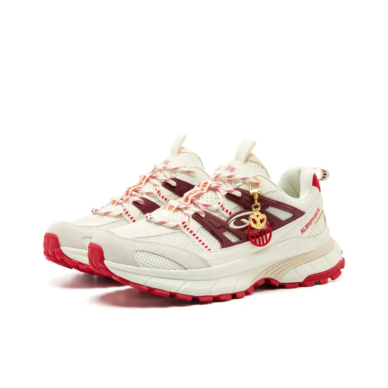 QIAODAN Kaiyuan V3 Wear resistant And Lightweight Low Top Casual Shoes Men's Red White-2