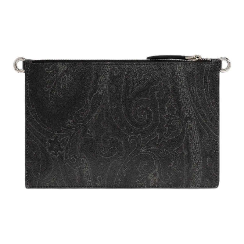 ETRO Canvas Crossbody Bag Shoulder Bag Men's Black-2