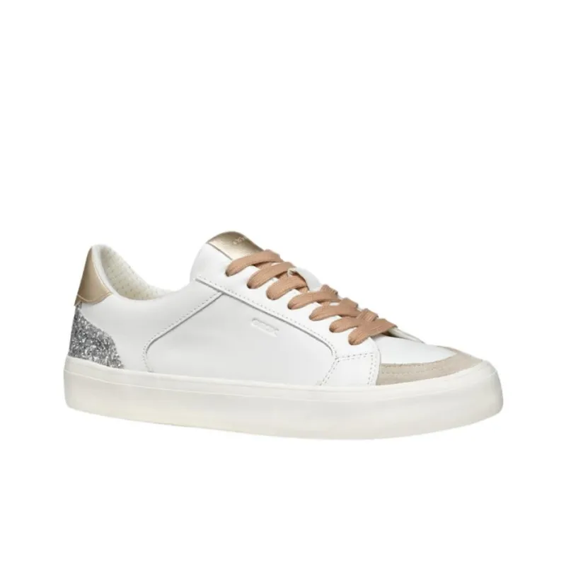 GEOX Emmeleny Wear-Resistant Low-Top Skateboard Shoes Women's White-2