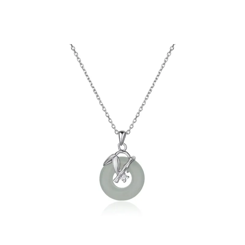 Royal Heaven's Choice Hetian Jade Necklaces Pale Greenish White Jade Unisex-4