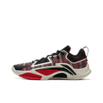 LiNing Anti Slip And Wear Resistant Support Rebound Low Top Outdoor Basketball Shoes Men's Cinnabar