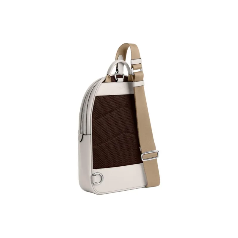 COACH Charter Leather Sling Bag Small Size Men's Chalk White-1