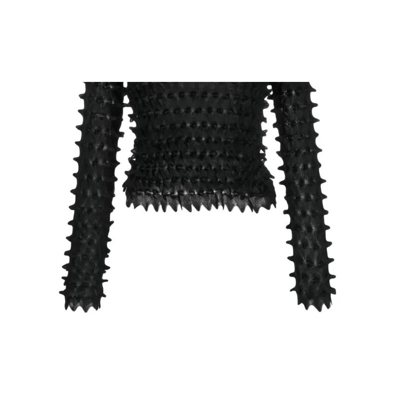 VERSACE Crop Tops Women's Black-4