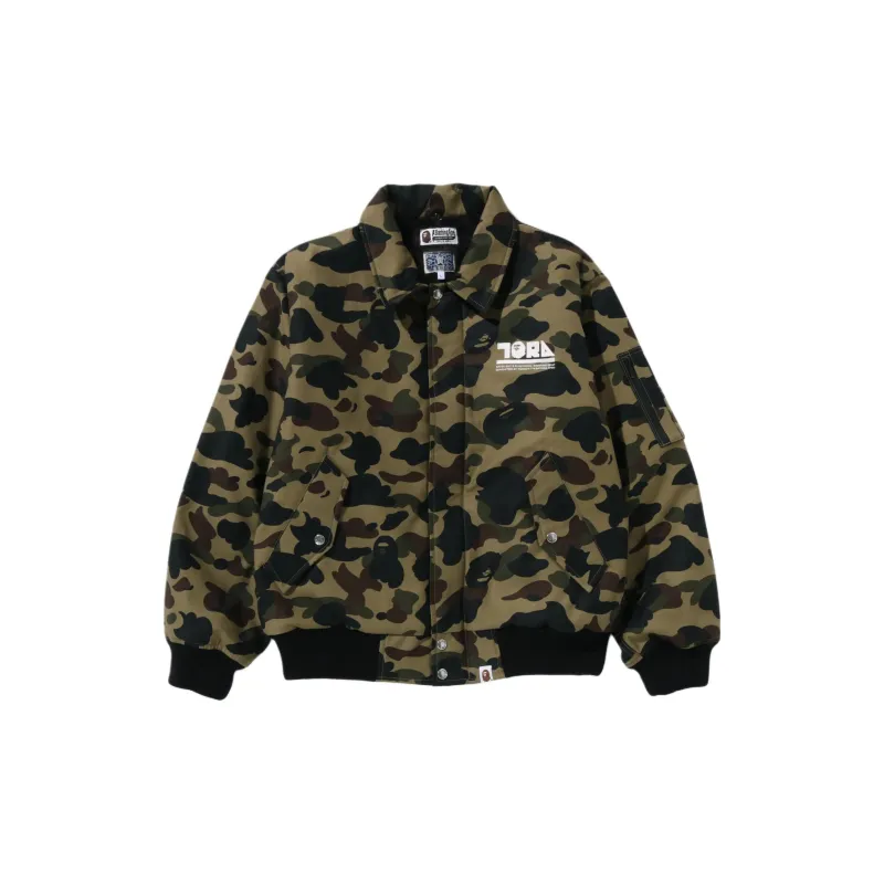 A BATHING APE TORAICHI Collaboration Jackets Unisex Green-1