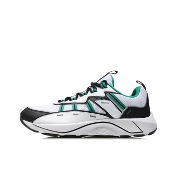 LiNing QingYun Cushioning Lightweight Wear Resistant Slip Resistant Low Top Running Shoes Men's White Turquoise