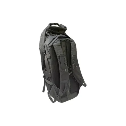 Large Flap Quilted Lambskin Leather Shoulder skull bag Black Nylon Backpack Men's Black