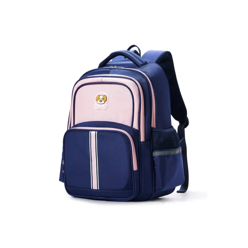COOWOZ Fabric Backpack Regular Kids' Navy Blue Pink/Navy Blue Green-1