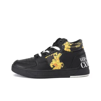 VERSACE JEANS COUTURE High Top Casual Shoes Men's Black Platform