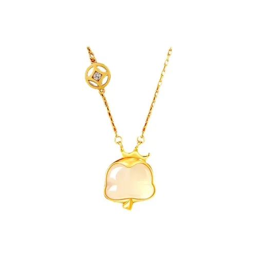 Royal Heaven's Choice Hetian Jade Necklaces Pale Greenish White Jade Unisex