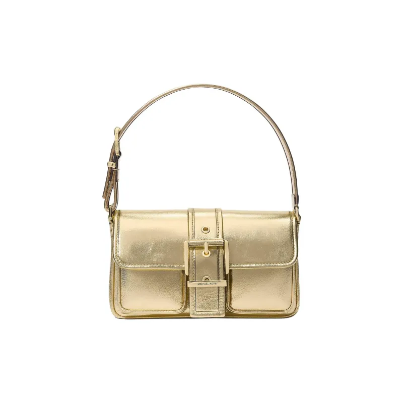MICHAEL KORS Colby Leather Shoulder Bag Medium Size Women's Gold-0