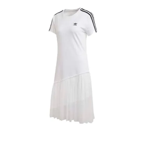 Adidas Originals Short Sleeved Dresses Women's White