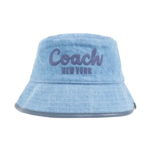 COACH Logo Embroidered Denim Hat