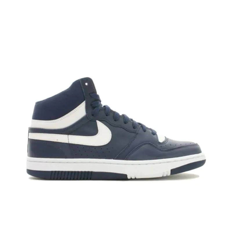 Nike Anti-Slip Wear-Resistant High-Top Skateboard Shoes Men's Dark Blue-1