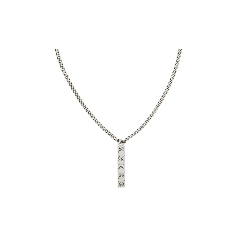 GUCCI 925 Sterling Silver Necklaces Unisex-1