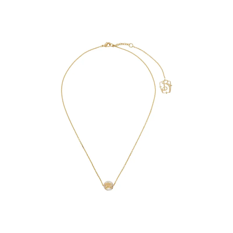 Burberry Freshwater Pearl Necklaces Women's Gold-1