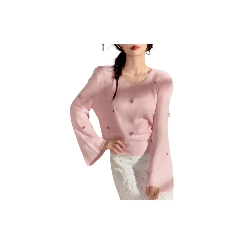 QIAOYUHUAZUN Knitwear Women's Pink-3