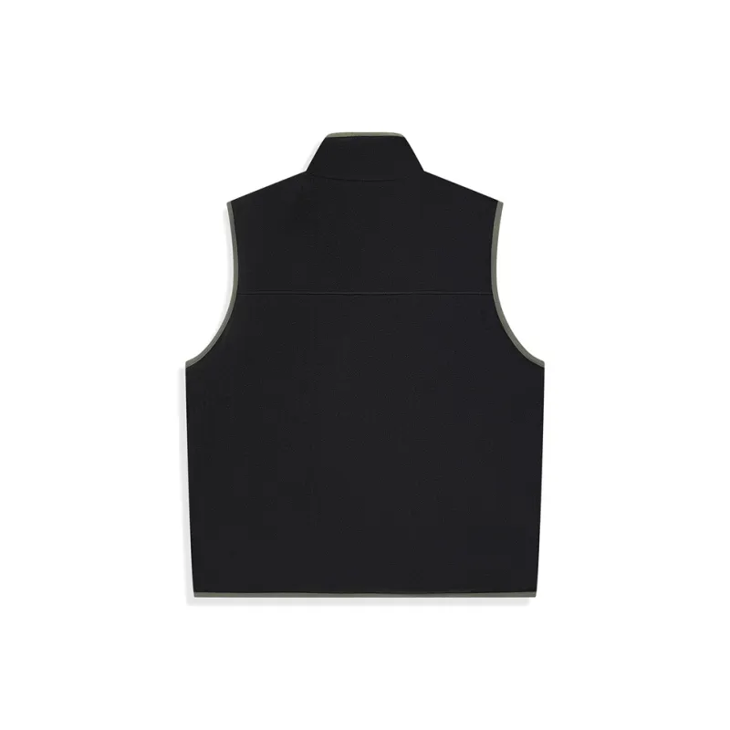 XTEP Stand Collar Without Hood Puffer Jacket Unisex Jet Black/Light Tea Green-3