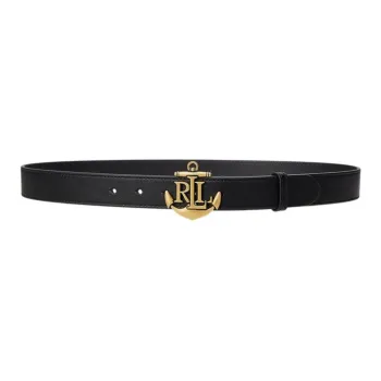 Polo Ralph Lauren Cow Leather Belts Women's Black Width 2.5cm