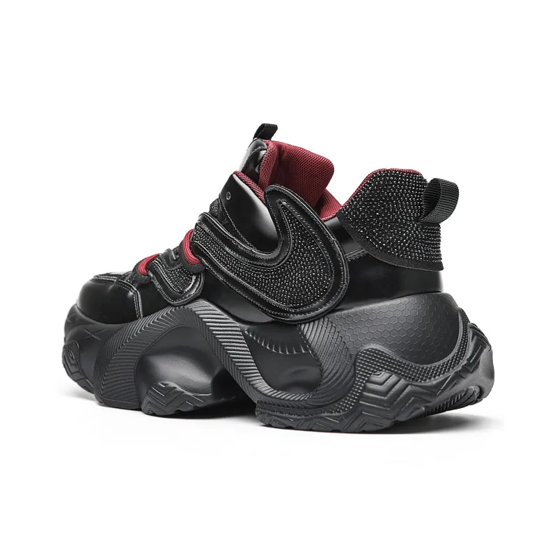 MVA Low Top Chunky Sneakers Unisex Flashing Black-1