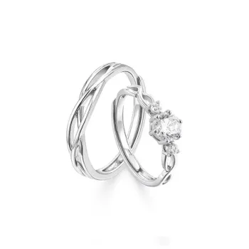 LUCA Sterling Silver Rings Unisex Silver White #Sweet Love Confession Box