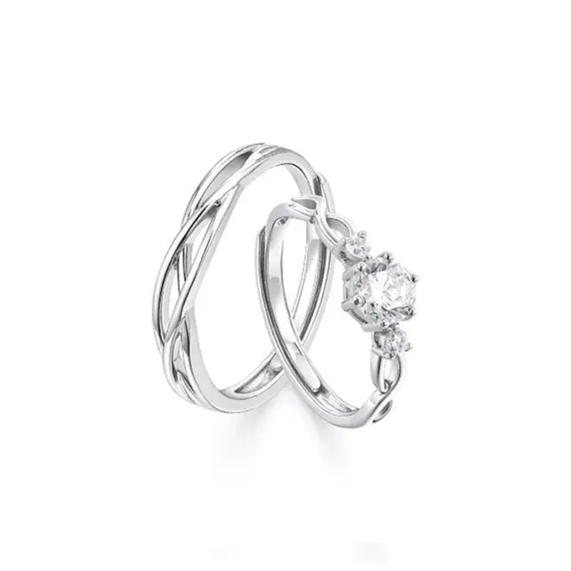 LUCA Sterling Silver Rings Unisex Silver White #Sweet Love Confession Box-0