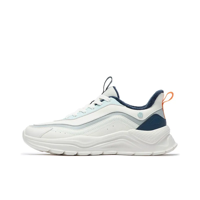 361° Cushioning, Wear Resistant Low Top Running Shoes Men's White Blue-0