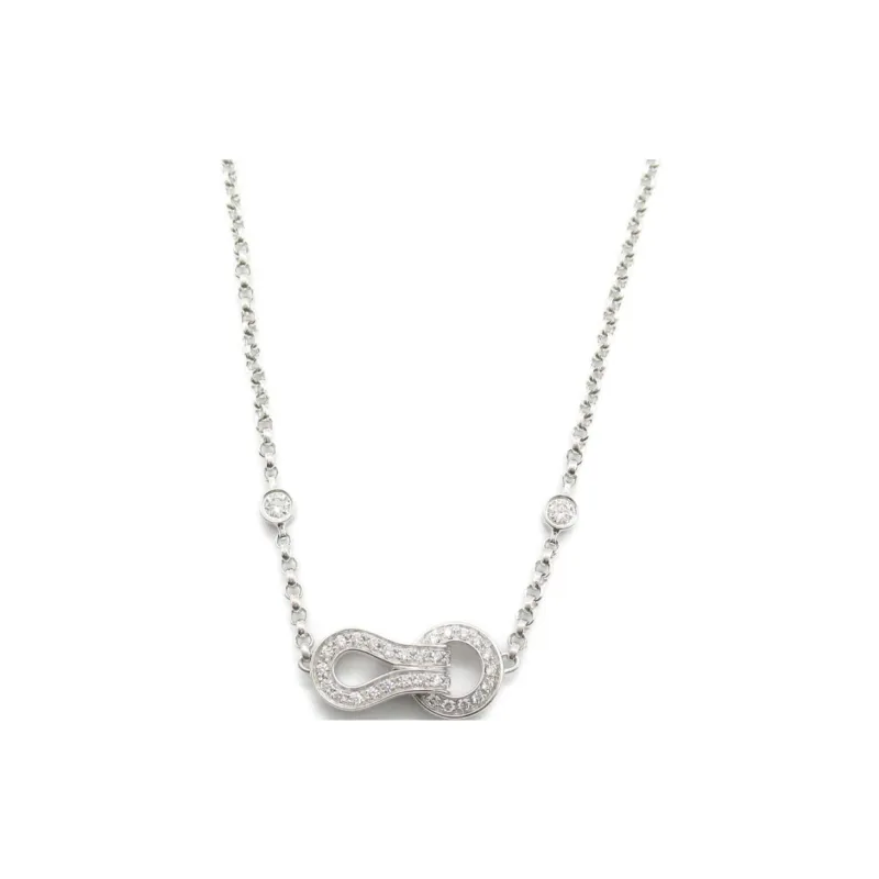Cartier 2010s 18K White Gold Agraff Diamond Necklace-0