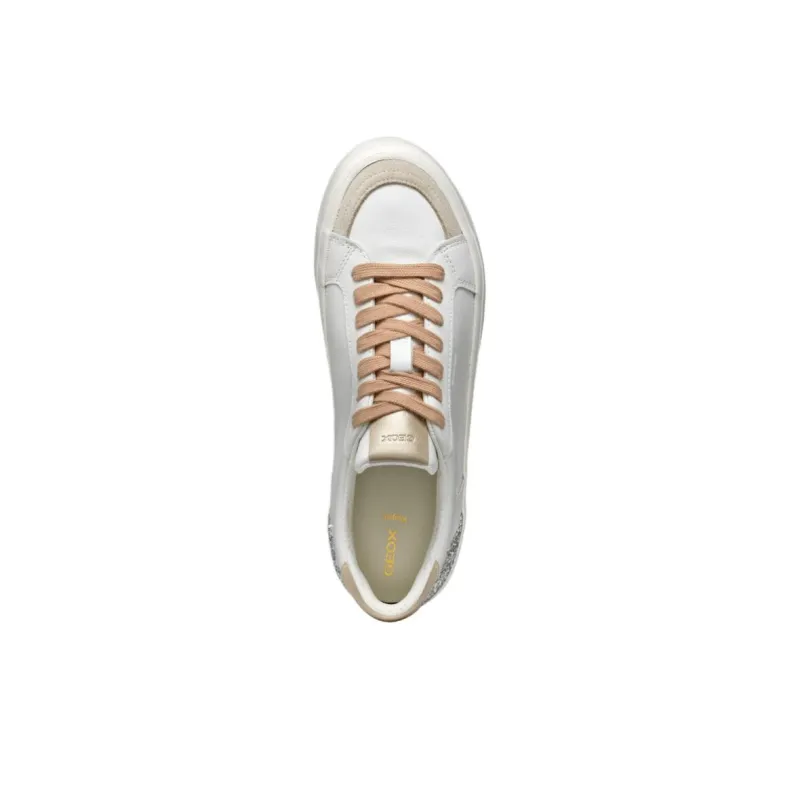 GEOX Emmeleny Wear-Resistant Low-Top Skateboard Shoes Women's White-5