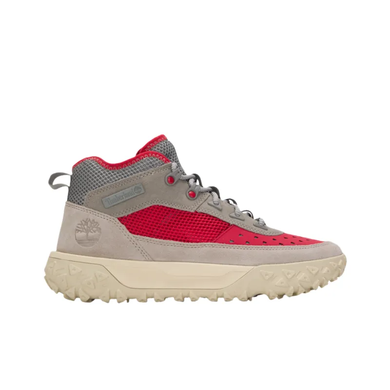 Timberland Greenstride Motion Cushioning Lightweight Mid Top Trekking Shoes Men's Gray Red-1