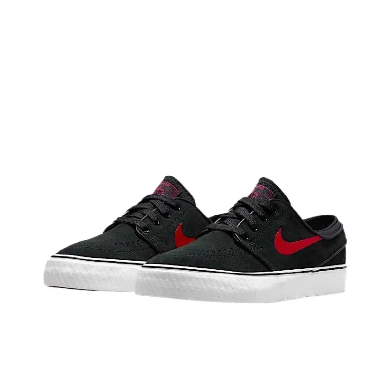Nike SB Stefan Janoski Wear Resistant Low Top Kids' Skateboarding Shoes Black Red Teenagers-4