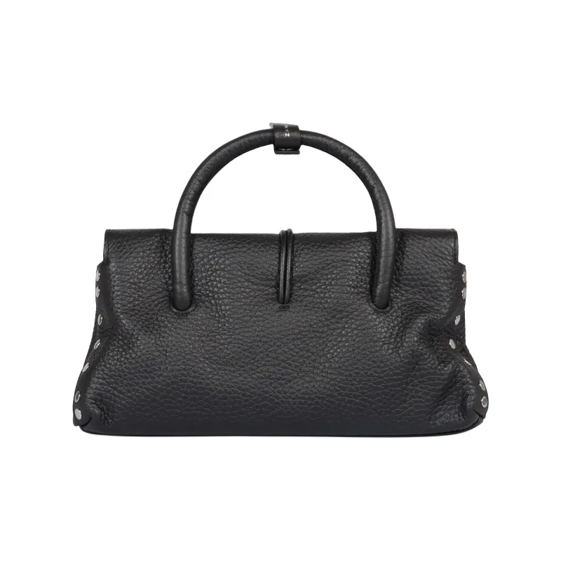 Zanellato Cow Leather One Shoulder Handbag Women's Black-2