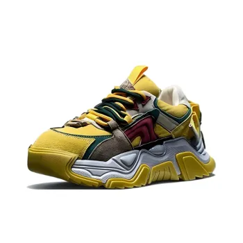 Ruomini Height Increasing Low Top Chunky Sneakers Women's Yellow